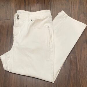 Lane Bryant White Straight Leg Jeans